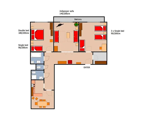 With 2 Bathrooms