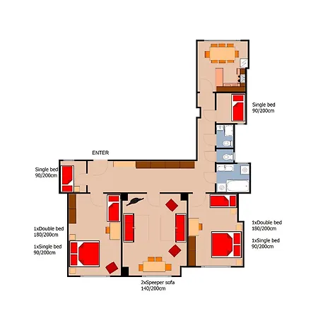 Apartamento With 2 Bathrooms