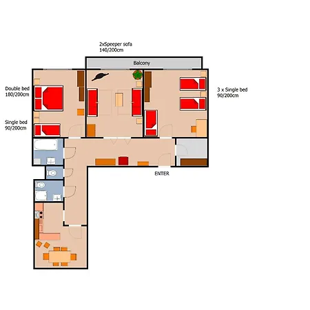 With 2 Bathrooms